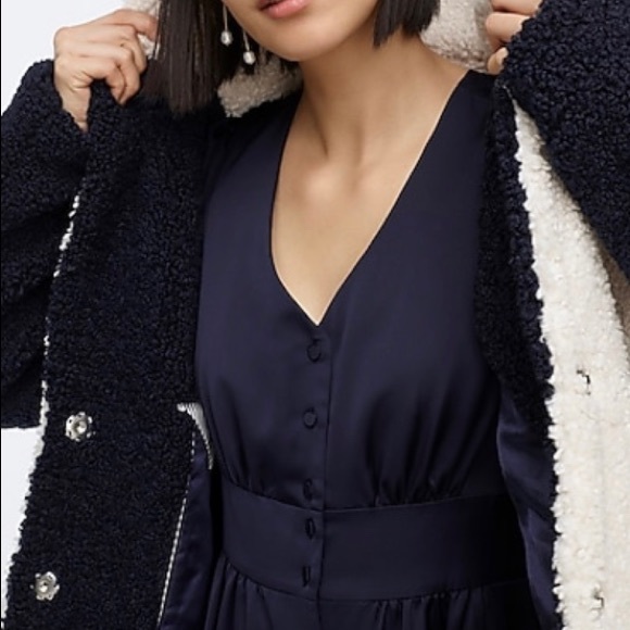 J Crew Button-front A-line Midi Dress Long Sleeve - Picture 2 of 8